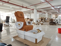 Mobilier moderne de luxe pour salon de beauté et manucure Fauteuil électrique de massage pour spa et manucure Fauteuil de pédicure avec pompe de drainage