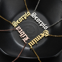 Pendentif Collier Signe Zodiaque Étoile Horoscope Plaqué Or 18 Carats en Acier Inoxydable Haut de Gamme pour Femme