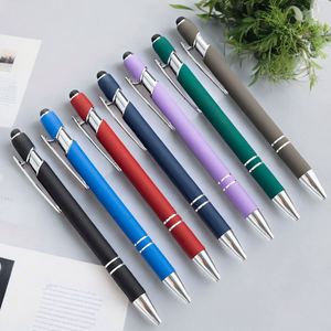 Stylo publicitaire personnalisé en plastique avec impression tactile, 0,5 mm, cadeau promotionnel, encre noire, options multicolores - Product Image 1