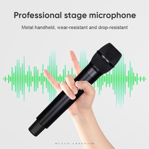 AD4D-2 2 Channel UHF Wireless <b>Microphone</b> for Stage Performance Karaoke Church and Events - Product Image 6