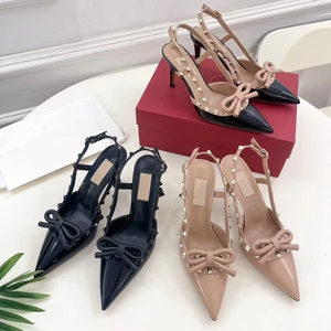 Nuevas Zapatillas de Ballet para Mujer 2026, Sandalias con Lazo Alto, Cierre de Cremallera, Diseño Descalzo, PU, Elegantes, Punta en Pico, Tendencia de Moda - Product Image 1