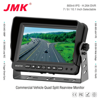 Moniteur de caméra de recul AHD couleur 1080p JMK 10 pouces 10,1 pouces pour voiture, aide au stationnement en marche arrière