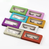 Boîte vide en papier pour Faux cils avec plateau en plastique, boîte d'emballage pour Faux cils, support de boîtier, vente en gros