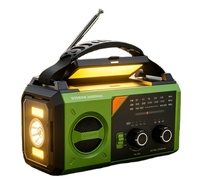 Nouvelle radio d'urgence portable 20000mAh grande capacité, dynamo solaire à manivelle, radio météo portable pour l'aventure en randonnée