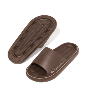 Queey Home Women Beige EVA <b>Slide</b> Sandals Open Toe Anti-Slippery Summer Indoor Slippers PU Upper Solid Color - Product Image 4