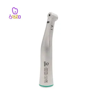 Dental 4:1 Fiber Optic LED Contra Angle Push Button Low Speed Handpiece Green Ring Dentist Handpiece Dentistry Equipment