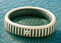 Sommer-Outdoor-Schwimmfloß aus Öko-PVC, aufblasbares rundes Wasserfloß mit individuellem Design für Wasserspaß