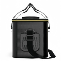Seau de pêche pliable pour l'extérieur, seau portable pour appâts de poissons vivants avec trou d'aération, seau multifonctionnel en EVA pour leurres de poissons