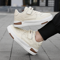 Chaussures de tennis pour enfants, quatre saisons, garçons et filles, chaussures de sport décontractées, chaussures de skate, semelle extérieure en caoutchouc, tige en maille PU, semelle intermédiaire en EVA, blanc
