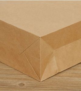 Bolsa de Papel de Regalo Ecológica de Estilo Clásico, Personalizable, Recubierta, Duradera, con Cinta de Algodón, para Relojes, Ropa Interior, Calcetines, Gafas, Supermercado - Product Image 1