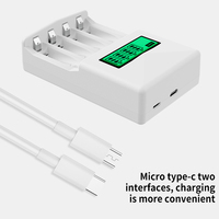 Station de charge universel de piles usb, v, pour accumulateur rechargeable ni-mh ni-cd, aaa