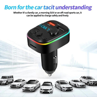 Chargeur de voiture BT5.0 ignifuge double USB 3.1A rapide avec adaptateur PD Type-C pour ordinateur portable et appareil photo