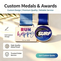 Médaille sportive en métal moulé 3D personnalisée en gros pour marathon, karaté, taekwondo, course à pied, football avec ruban