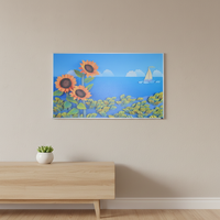 Panneau chauffant en fibre de carbone à commande intelligente, thermostat réglable, surface personnalisable pour photos, montage mural