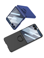 Pour Z Flip 5/6/7 Étui fin avec anneau de maintien pour doigt, support, protection intégrale antichoc, ultra fin, comprend un protecteur d'écran