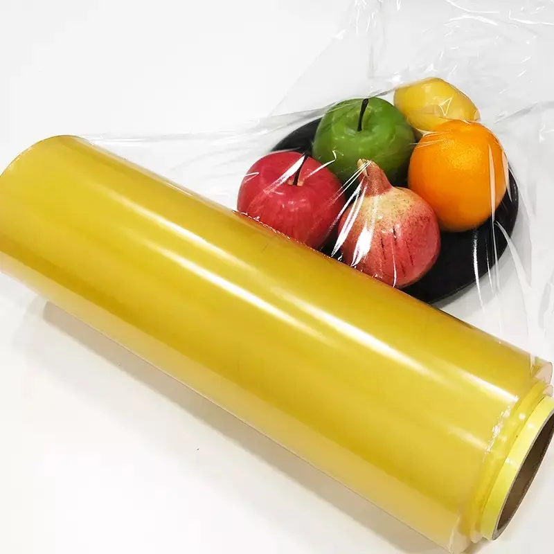 식품 등급을위한 투명 강한 인장력 PVC 플라스틱 롤 랩 스트레치 필름