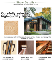 Fenêtre Moderne en Bois Revêtu d'Aluminium, à Ouverture Inclinable et Pivotante vers l'Intérieur, avec Grille en Bois pour Villa, Salon, Hôtel, Appartement