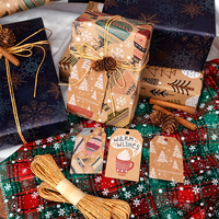 Juego de papel de regalo multipatrón con temática navideña, 50*70cm, personalizable, papel de regalo decorativo para festivales