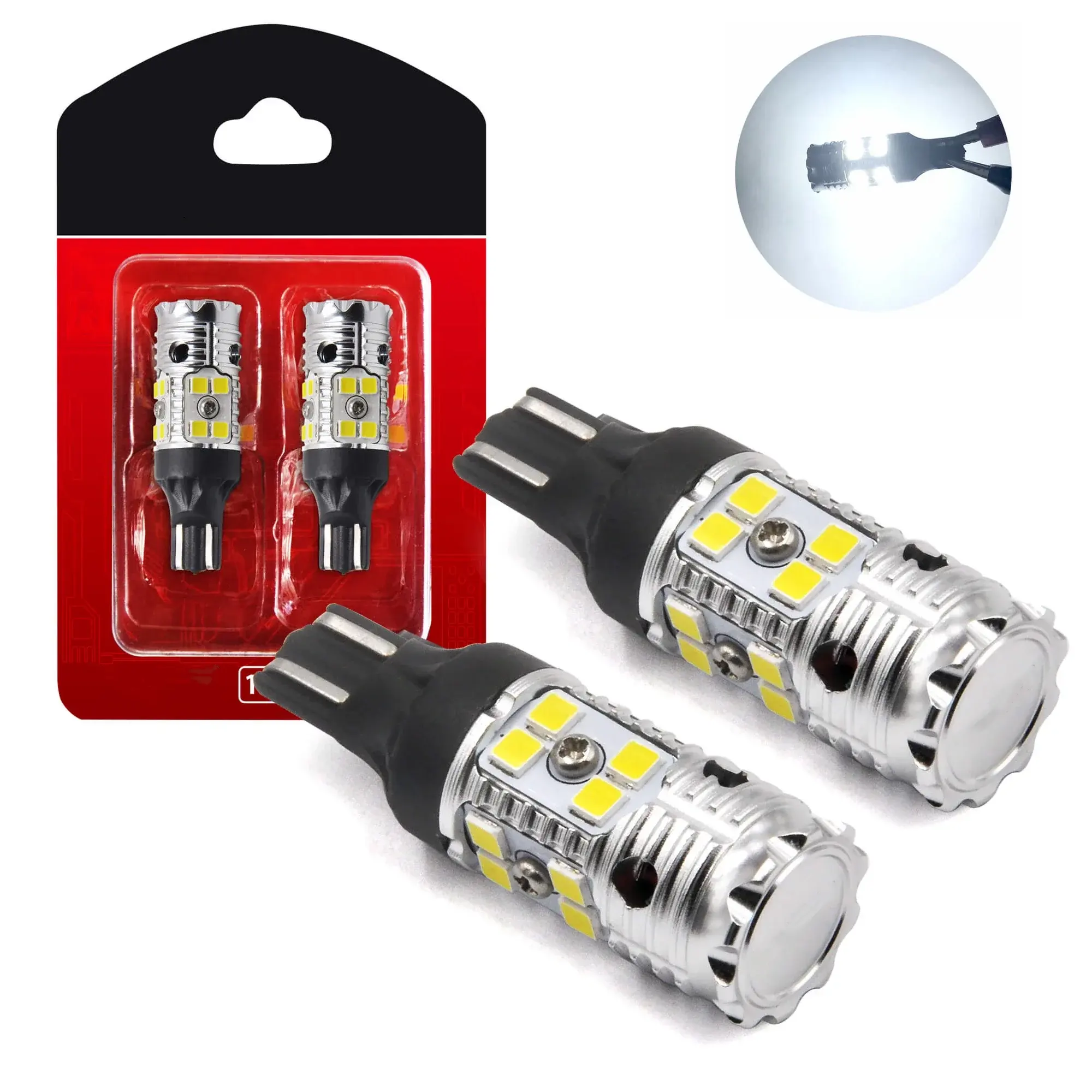 Novos Produtos Bulit-in Canbus Pequena Lâmpada Led 921 W16W T15 para carro Levou Lâmpada DRL Freio Reverso Luz