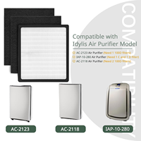 Filtre HEPA 3-en-1 pour Idylis D AC-2118 IAP-10-200 purificateur d'air IAP-10-280, charbon actif pour l'élimination des odeurs et des COV (1 + 1)