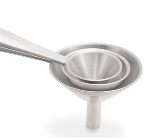 Stainless Steel 3-in-1 Metal Kitchen Oil Funnels with Handle for Filling Bottles and Transferring Essential Oils OEM Brand - Product Image 6