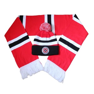 Conjuntos de Invierno de Alta Calidad con Logotipo Bordado en Jacquard Acrílico Personalizado, Gorro y Bufanda Estilo Pompón para Club - Product Image 5