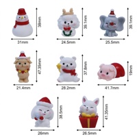 Kawaii Charms Kerstbeerdecoraties Sneeuwpop Harsambachten voor het maken van doe-het-zelf-sneeuwbollen Wintervakantie Home Decor Accessoires