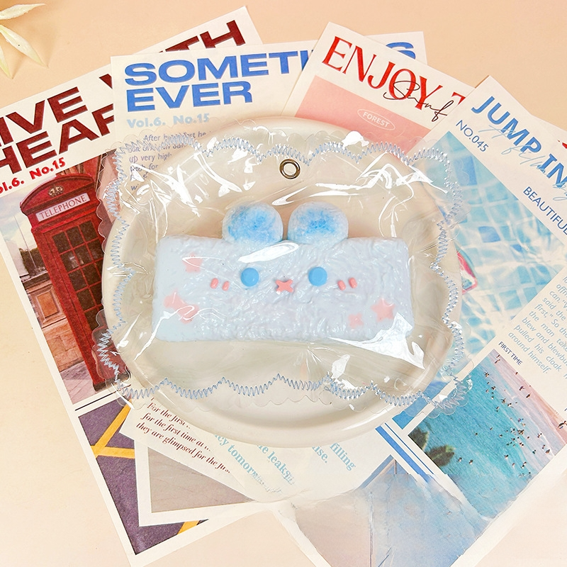 Rabbit Hair Clip  Blue