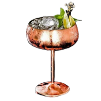 Verre à champagne sans pied en acier inoxydable, gobelet à eau en métal personnalisé, gobelet vintage pour boire
