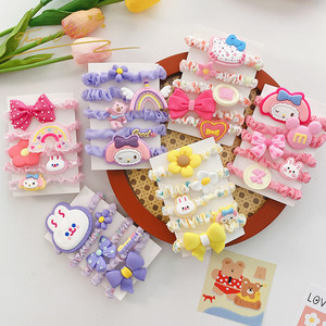 <span class=keywords><strong>Tracy</strong></span> y Herry 5 unids/set nuevo coreano encantador de dibujos animados Scrunchies para niñas flores accesorios para el pelo Pelo elástico - Product Image 3