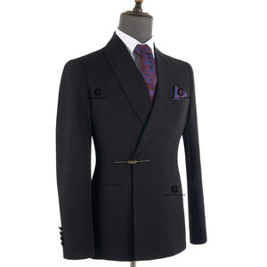 Cenne Des Graoom 2025 nuovo <span class=keywords><strong>elegante</strong></span> abito nero per gli uomini in metallo fibbia di rilascio laterale 2 pezzi Set di alta qualità festa di nozze cena - Product Image 2