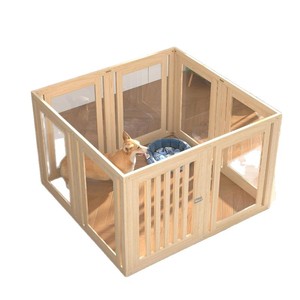 Pagar Anjing & Kucing Transparan dari Kayu untuk Ruang Tamu Dalam Ruangan, Pintu Sambung, Kandang Villa Hewan Peliharaan Shandong - Product Image 5