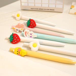 Stylo en plastique fantaisie mignon kawaii de style coréen en gros, stylo à encre gel noire 0,5 mm avec logo personnalisé - Product Image 2