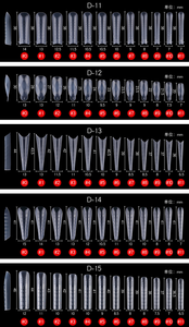 SunelPort Embouts d'ongles en cristal D07, 120 pièces, transparents, ultra-fins, sans trace, sans support papier, à poignée à grille incurvée, longs pour doigts - Product Image 5