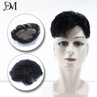Matériaux de haute qualité Excellent toupet Soie naturelle Top Base Perruque Pièce Tout fait à la main Toupet de cheveux humains pour hommes