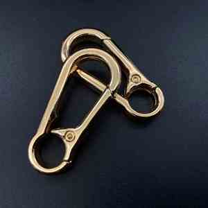 Porte-clés de printemps en métal vintage, mousqueton de type carabiner noir, simple et robuste, pour clés de voiture, accessoire - Product Image 4