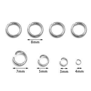 Anillo abierto de acero inoxidable de 10 mm para la fabricación de joyería DIY, componente de conexión. - Product Image 3
