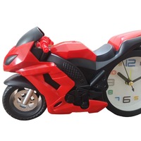 Kreative Art Deco Design Motorrad form Wecker für Home Office Desktop Tisch dekoration mit Regal