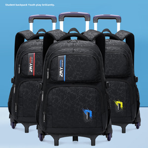 Junior School <b>Backpack</b> Student High College Trolli Trolley Trolly School Bag 2 Wheels 6 Wheels Climbing Stairs <b>Backpack</b> for Scho - Product Image 4