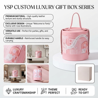 Boîte cadeau ronde de luxe, boîtes florales, boîte rigide avec logo, boîte en papier personnalisée avec poignée, vente en gros