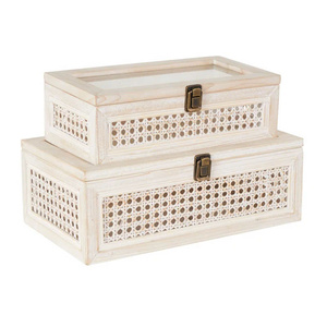 Style traditionnel aspect rustique parfait pour une utilisation dans les salons chambres ou bureaux boîte <span class=keywords><strong>de</strong></span> <span class=keywords><strong>rangement</strong></span> <span class=keywords><strong>en</strong></span> rotin <span class=keywords><strong>en</strong></span> <span class=keywords><strong>osier</strong></span> faite à la main - Product Image 2