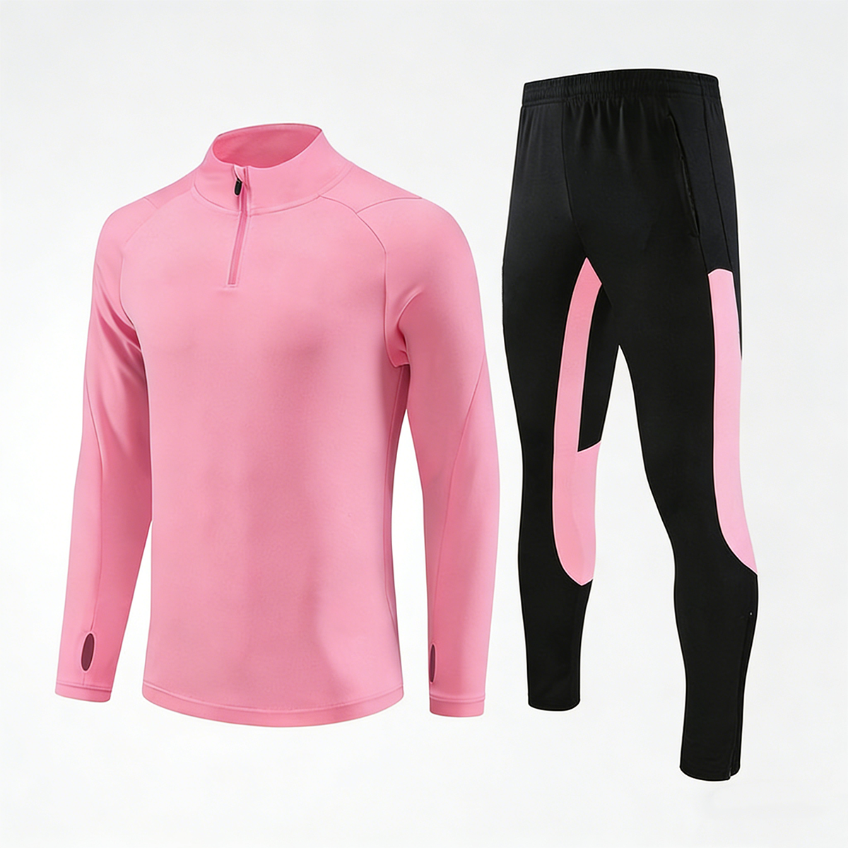 Tuta da allenamento calcio manica lunga rosa stile argentino