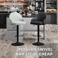 Meubles de salle à manger modernes, tabourets de bar en cuir pas chers pour l'extérieur, tabourets de bar pivotants commerciaux