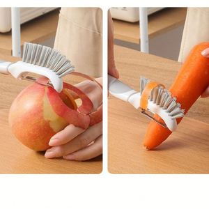 Couteau d'office personnalisé OEM & ODM Couteau d'office de cuisine multifonction avec brosse - Product Image 4