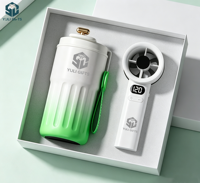 Produits Tendance : Coffret Cadeau d'Entreprise – Bouteille Isotherme, Parapluie et Éventail – Articles Promotionnels