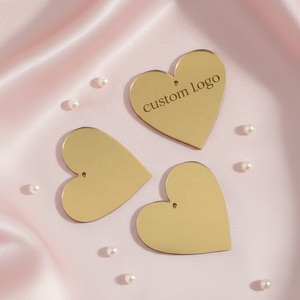 Etiquetas Personalizadas para Recuerdos de Boda, en Forma de Corazón, de Acrílico Dorado, Etiquetas con Nombre para Regalos, Recuerdo de <span class=keywords><strong>Bautizo</strong></span>, Placa con Nombre para Despedida de Soltera - Product Image 2