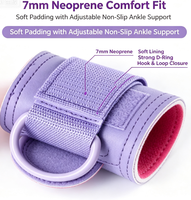 Sangles de cheville en néoprène OEM 7 mm, ajustables et antidérapantes, pour un maintien confortable des chevilles lors des exercices de kickbacks sur machine à câble
