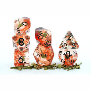 ชุดเรซินแบบนิ่มรูปขวาน DND 7ชิ้นชุดลูกเต๋าหลายด้านสำหรับเกมกระดาน - Product Image 3