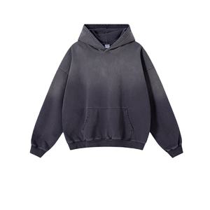 Sudadera con Capucha TKAN540D Personalizada para Mujer, 100% Algodón, Felpa Francesa, 480 GSM, Degradado de Color con Efecto Desgastado, Bordada, Gruesa y Lavada - Product Image 2