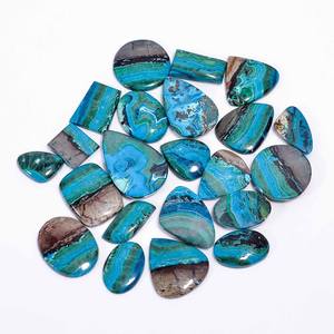 Venta al por mayor de alta calidad azul natural malaquita piedras preciosas cabujones tamaños personalizables diseñador fabricación de joyas suministro a granel - Product Image 1